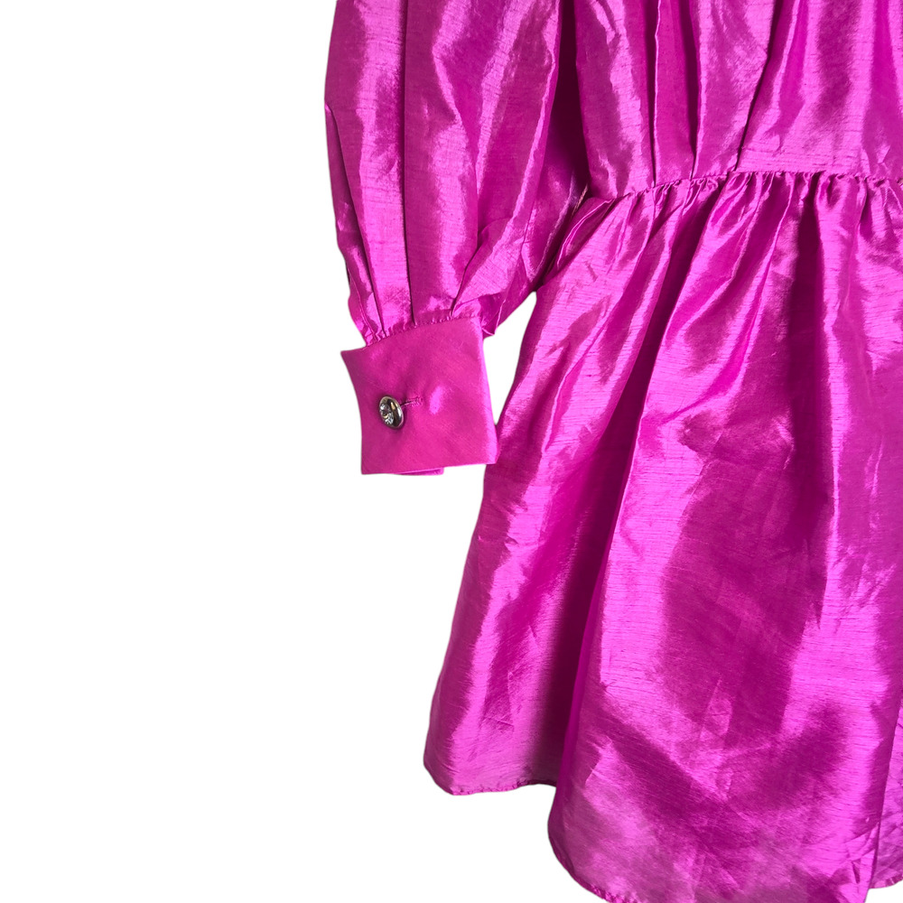 Vintage Cache Hot Pink Wrap Dress Size 10 - Picture 3 of 10
